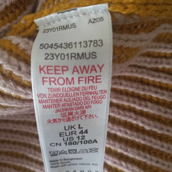 TOPSHOP NEW Mustard Funnel Neck Jumper Sweater - Picture 10 of 11